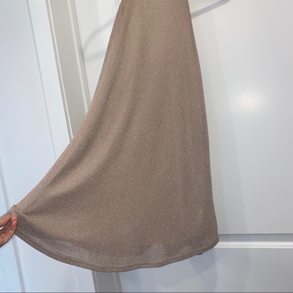 Champagne Gold High Neck Dress - Picture 4 of 9